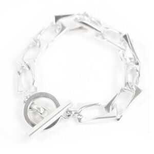 Gucci Vintage Figaro AG 925 tom Ford Period T-Bar Accessory Bracelet Silver